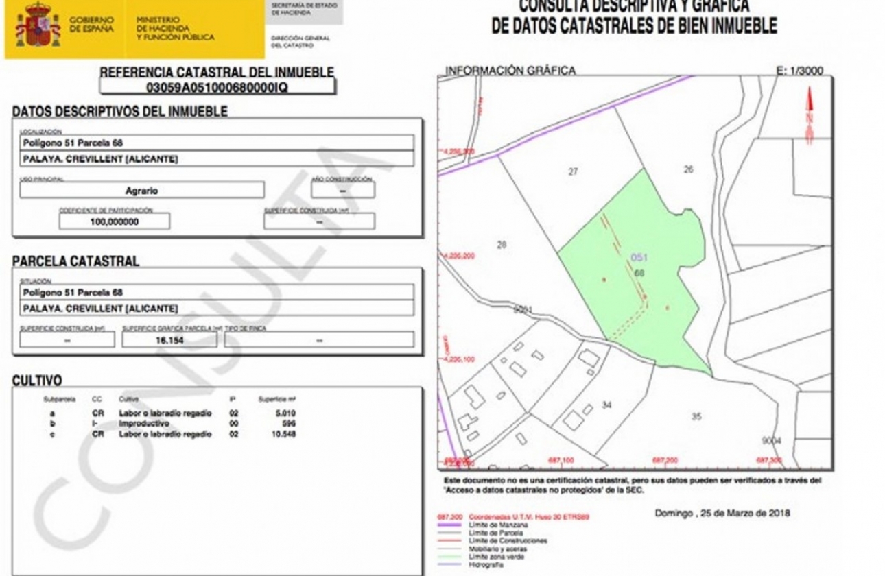 Revente - Plot - Crevillente