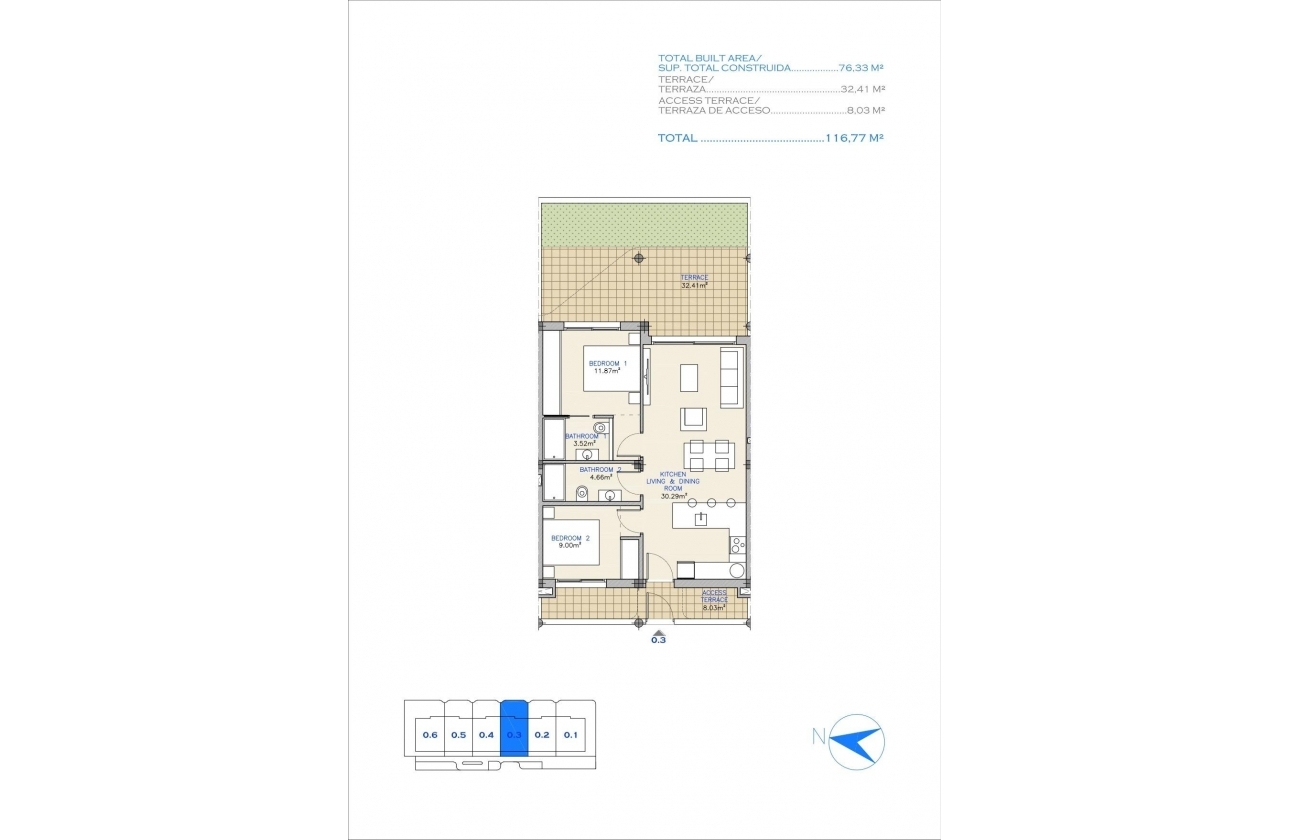 Obra nueva - Apartamento / piso - Los Alcázares - Serena Golf